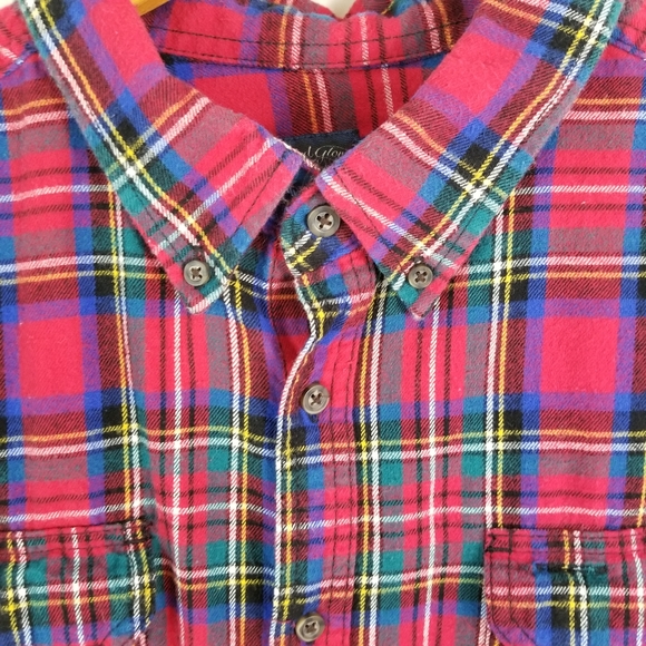 Faded Glory 2XL 50-52 Red Plaid Button-Down Flannel Shirt - Picture 4 of 12